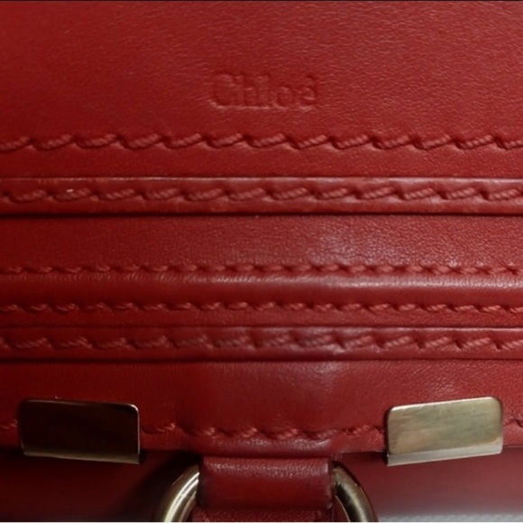 FINAL PRICE Chloé Marcie Continental Long wallet in soft red leather. - Picture 4 of 16